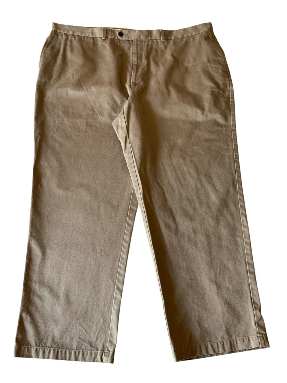 Joseph & Feiss Mens Cotton Chino Slacks Tan Khaki Pants Tag 46x30 Meas 46x28.5